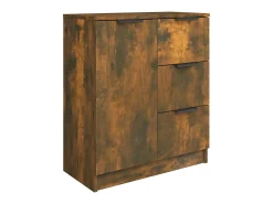 Aparador buffet cómoda armario mueble organizador cocina salón salón juego de 2 60 x 30 x 70 cm marrón madera contrachapada 02_0036733