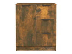 Aparador buffet cómoda armario mueble organizador cocina salón salón juego de 2 60 x 30 x 70 cm marrón madera contrachapada 02_0036733