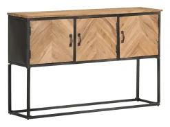 Aparador buffet cómoda armario mueble organizador cocina salón salón 120 x 30 x 75 cm madera maciza de acacia marrón 02_0029537