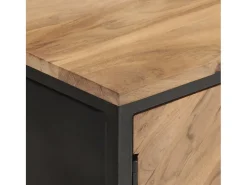 Aparador buffet cómoda armario mueble organizador cocina salón salón 120 x 30 x 75 cm madera maciza de acacia marrón 02_0029537