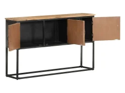 Aparador buffet cómoda armario mueble organizador cocina salón salón 120 x 30 x 75 cm madera maciza de acacia marrón 02_0029537