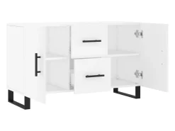 Aparador buffet cómoda armario mueble organizador cocina salón salón 100 x 36 x 60 cm madera contrachapada blanco 02_0030163