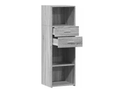 Aparador buffet cómoda armario mueble organizador cocina salón salón alto Sonoma 40 x 42,5 x 124 cm madera contrachapada gris 02_0035362