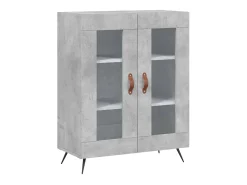 Aparador buffet cómoda armario mueble organizador cocina salón salón alto 69,5 x 34 x 180 cm madera contrachapada gris 02_0034583