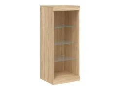 Aparador buffet cómoda armario mueble organizador cocina salón salón con luces LED sonoma 162 x 37 x 100 cm marrón 02_0029940
