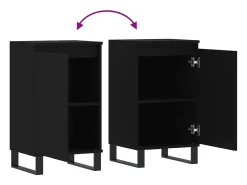 Aparador buffet cómoda armario unidad de almacenamiento organizador cocina salón salón juego de 2 40 x 35 x 70 cm marrón madera contrachapada 02_0036901