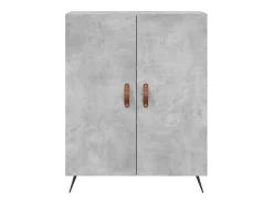 Aparador buffet cómoda armario mueble organizador cocina salón salón alto 69,5 x 34 x 180 cm madera contrachapada gris 02_0034520