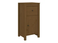 Aparador buffet cómoda armario mueble organizador cocina salón salón juego de 2 40 x 35 x 80 cm madera maciza de pino marrón 02_0036888