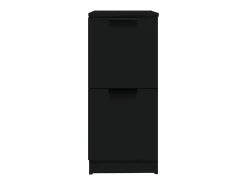 Aparador buffet cómoda armario mueble organizador cocina salón salón juego de 2 30 x 30 x 70 cm madera contrachapada negra 02_0036893