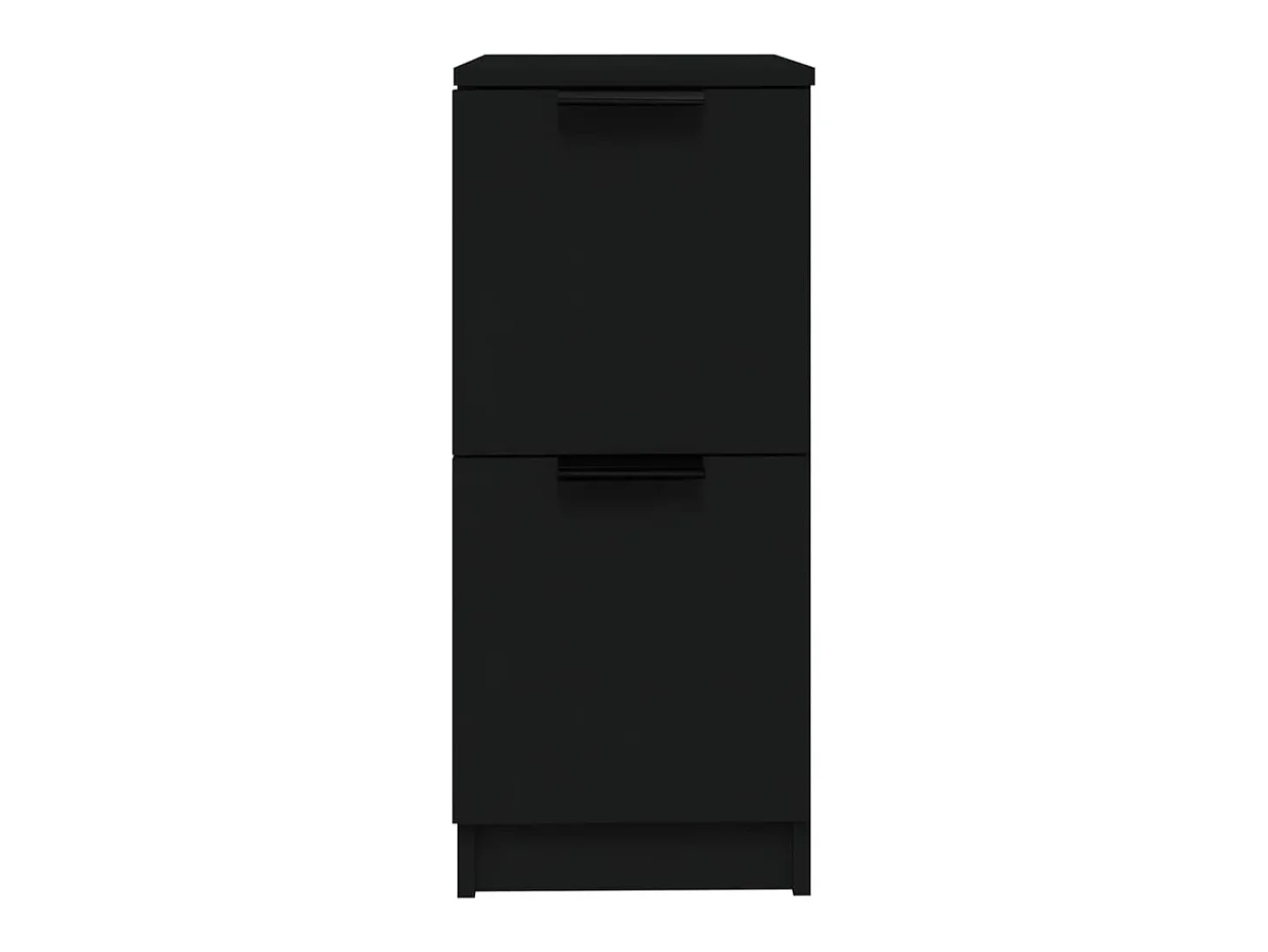 Aparador buffet cómoda armario mueble organizador cocina salón salón juego de 2 30 x 30 x 70 cm madera contrachapada negra 02_0036893