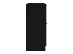 Aparador buffet cómoda armario mueble organizador cocina salón salón juego de 2 30 x 30 x 70 cm madera contrachapada negra 02_0036893