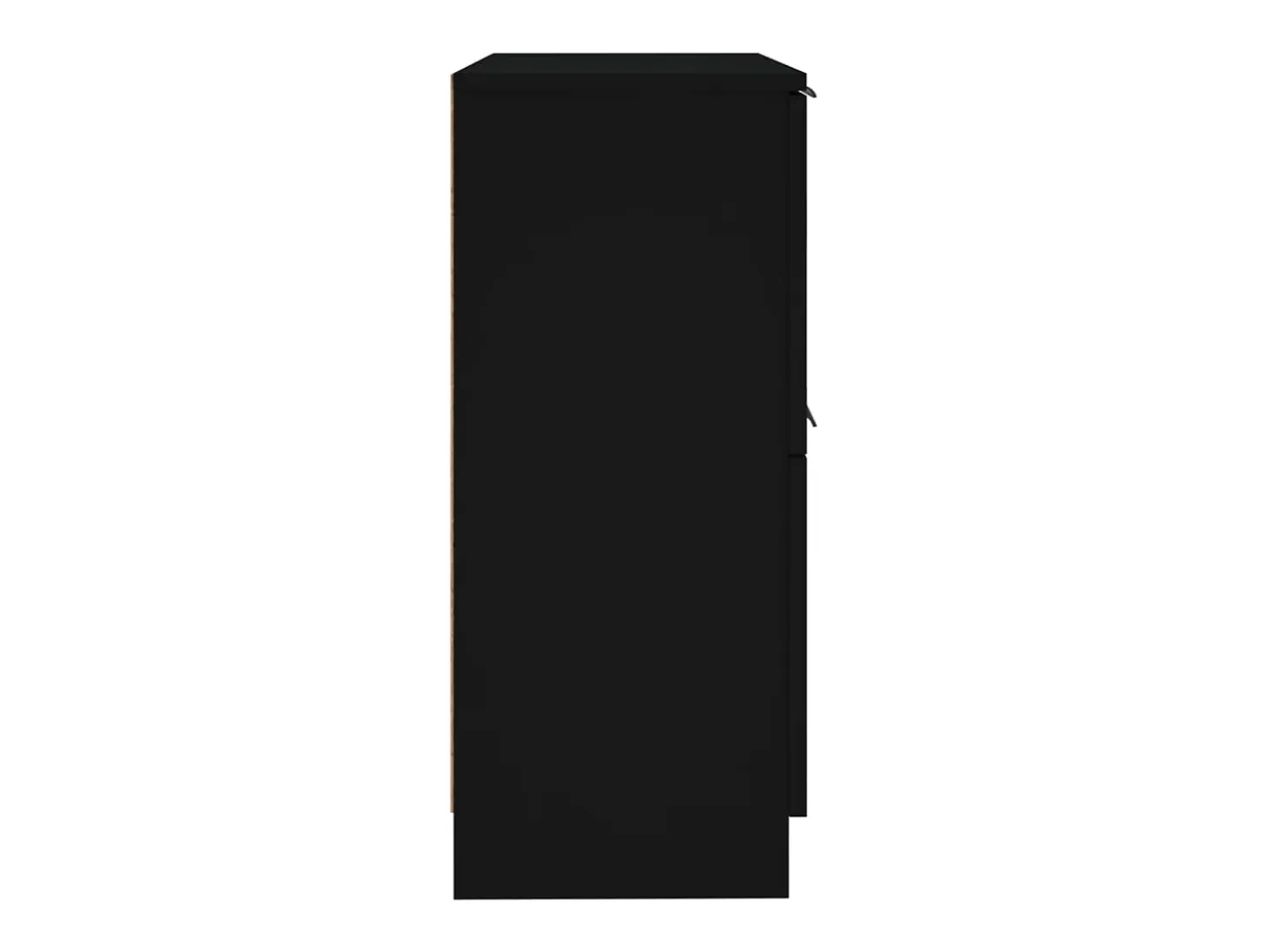 Aparador buffet cómoda armario mueble organizador cocina salón salón juego de 2 30 x 30 x 70 cm madera contrachapada negra 02_0036893