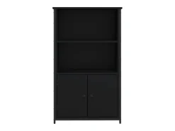 Aparador buffet cómoda armario mueble organizador cocina salón salón alto 62 x 32 x 103,5 cm madera contrachapada negro 02_0034950