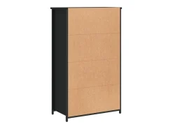 Aparador buffet cómoda armario mueble organizador cocina salón salón alto 62 x 32 x 103,5 cm madera contrachapada negro 02_0034950