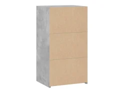 Aparador buffet cómoda armario unidad de almacenamiento organizador cocina salón salón 50 x 41 x 93 cm madera contrachapada gris 02_0031944