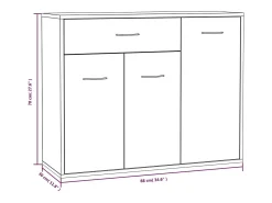 Aparador buffet cómoda armario unidad de almacenamiento organizador cocina salón salón 88 x 30 x 70 cm madera contrachapada marrón 02_0031118