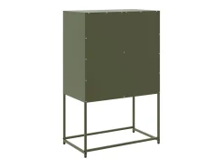 Aparador buffet cómoda armario mueble organizador cocina salón salón oliva 68,5 x 38,5 x 107 cm verde acero 02_0036586