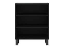 Aparador buffet cómoda armario unidad de almacenamiento organizador cocina salón salón 57 x 35 x 70 cm madera contrachapada negra 02_0035954