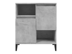 Aparador buffet cómoda armario mueble organizador cocina salón salón juego de 2 60 x 35 x 70 cm madera contrachapada gris 02_0036866