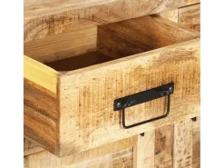 Aparador buffet cómoda armario mueble organizador cocina salón salón 172 x 35 x 80 cm madera maciza de mango marrón 02_0029558