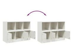Aparador buffet cómoda armario mueble organizador cocina salón salón 99 x 39 x 73 cm acero blanco 02_0030545