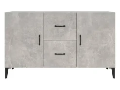 Aparador buffet cómoda armario unidad de almacenamiento organizador cocina salón salón 100 x 36 x 60 cm madera contrachapada gris 02_0031826