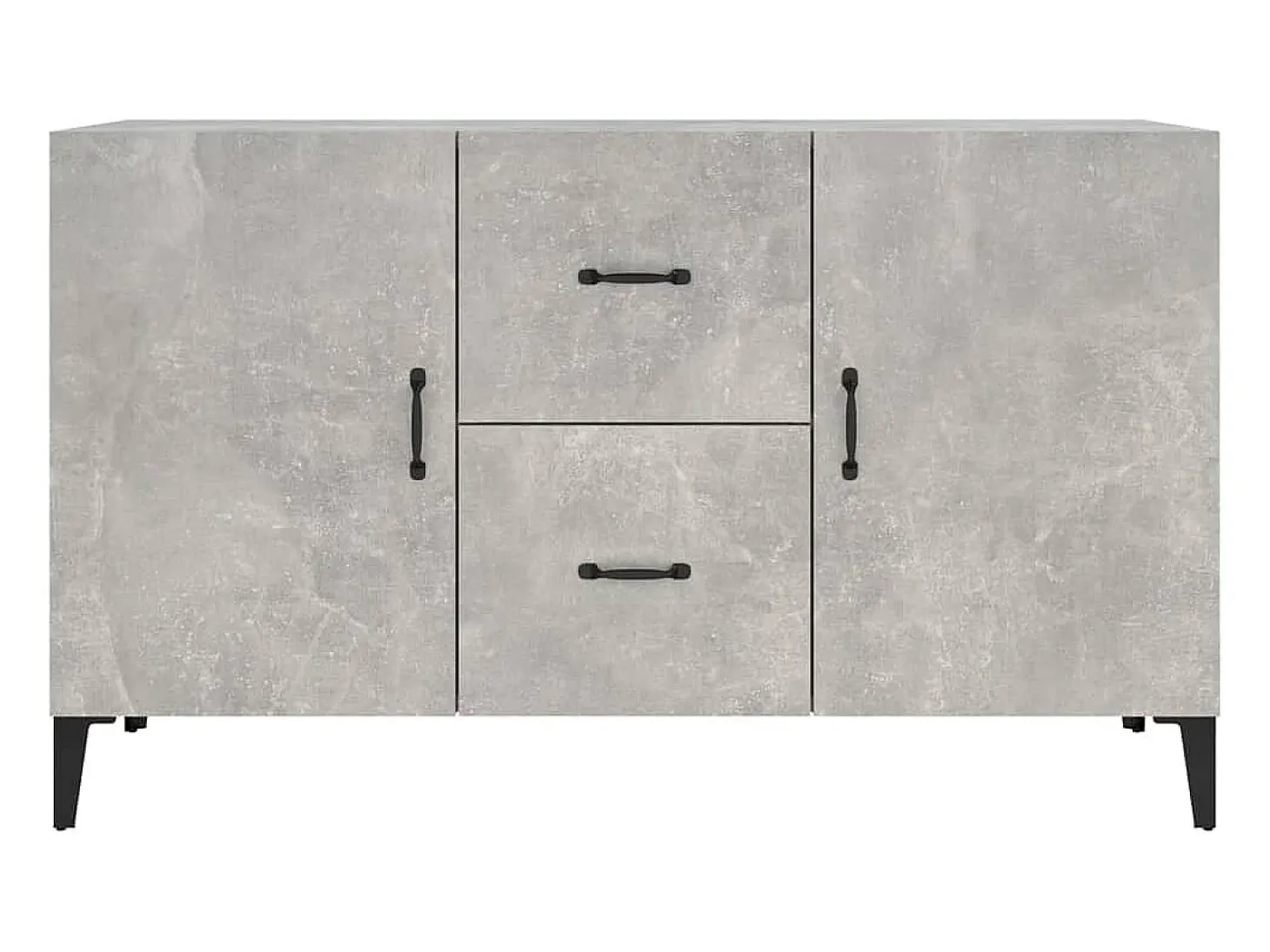 Aparador buffet cómoda armario unidad de almacenamiento organizador cocina salón salón 100 x 36 x 60 cm madera contrachapada gris 02_0031826