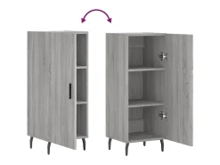Aparador buffet cómoda armario unidad de almacenamiento organizador cocina salón salón Sonoma 34,5 x 34 x 90 cm madera contrachapada gris 02_0036311