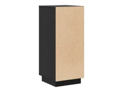 Aparador buffet cómoda armario unidad de almacenamiento organizador cocina salón salón juego de 2 31,5 x 34 x 75 cm madera maciza de pino negro 02_0036894