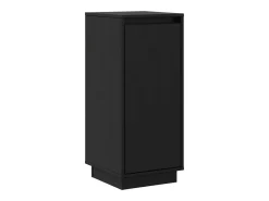Aparador buffet cómoda armario unidad de almacenamiento organizador cocina salón salón juego de 2 31,5 x 34 x 75 cm madera maciza de pino negro 02_0036894