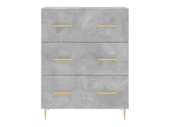 Aparador buffet cómoda armario mueble organizador cocina salón salón alto 69,5 x 34 x 180 cm madera contrachapada gris 02_0034505