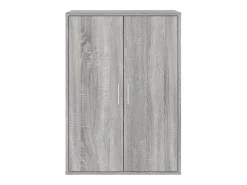 Aparador buffet cómoda armario unidad de almacenamiento organizador cocina salón salón juego de 2 sonoma 60 x 31 x 84 cm madera contrachapada gris 02_0036962