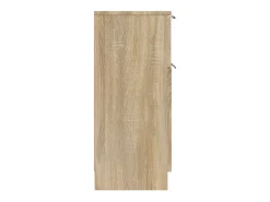Aparador buffet cómoda armario unidad de almacenamiento organizador cocina salón salón juego de 2 sonoma 30 x 30 x 70 cm marrón madera contrachapada 02_0036801