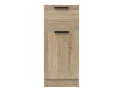 Aparador buffet cómoda armario unidad de almacenamiento organizador cocina salón salón juego de 2 sonoma 30 x 30 x 70 cm marrón madera contrachapada 02_0036801