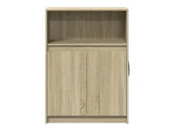 Aparador buffet cómoda armario mueble organizador cocina salón salón con Sonoma LED 72 x 34 x 100 cm madera contrachapada marrón 02_0029797