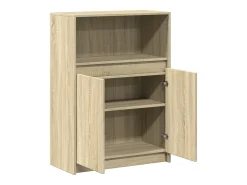 Aparador buffet cómoda armario mueble organizador cocina salón salón con Sonoma LED 72 x 34 x 100 cm madera contrachapada marrón 02_0029797