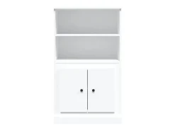 Aparador buffet cómoda armario mueble organizador cocina salón salón alto 60 x 35,5 x 103,5 cm madera contrachapada blanco 02_0032467