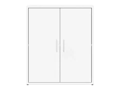 Aparador buffet cómoda armario mueble organizador cocina salón salón juego de 2 60 x 31 x 70 cm blanco madera contrachapada 02_0036674