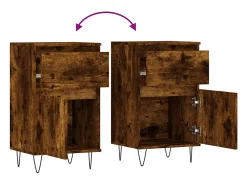 Aparador buffet cómoda armario mueble organizador cocina salón salón juego de 2 40 x 35 x 70 cm marrón madera contrachapada 02_0036730