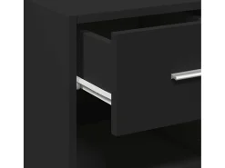 Aparador buffet cómoda armario mueble organizador cocina salón salón 30 x 42,5 x 93 cm madera contrachapada negra 02_0035863