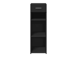 Aparador buffet cómoda armario mueble organizador cocina salón salón 30 x 42,5 x 93 cm madera contrachapada negra 02_0035863