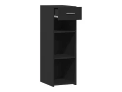 Aparador buffet cómoda armario mueble organizador cocina salón salón 30 x 42,5 x 93 cm madera contrachapada negra 02_0035863