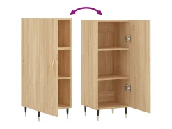 Aparador buffet cómoda armario unidad de almacenamiento organizador cocina salón salón Sonoma 34,5 x 34 x 90 cm madera contrachapada marrón 02_0031546