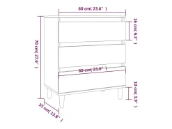 Aparador buffet cómoda armario unidad de almacenamiento organizador cocina salón salonsonoma 60 x 35 x 70 cm madera contrachapada gris 02_0036406