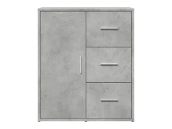 Aparador buffet cómoda armario mueble organizador cocina salón salón juego de 2 60 x 31 x 70 cm madera contrachapada gris 02_0036859