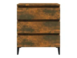 Aparador buffet cómoda armario unidad de almacenamiento organizador cocina salón salón 60 x 35 x 69 cm madera contrachapada marrón 02_0030974