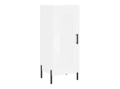 Aparador buffet cómoda armario mueble organizador cocina salón salón alto 34,5 x 34 x 180 cm madera contrachapada blanco 02_0032417