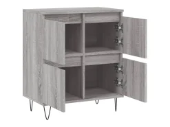 Aparador buffet cómoda armario unidad de almacenamiento organizador cocina salón salonsonoma 60 x 35 x 70 cm madera contrachapada gris 02_0036404