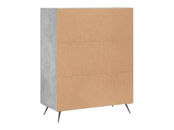 Aparador buffet cómoda armario unidad de almacenamiento organizador cocina salón salón 69,5 x 34 x 90 cm madera contrachapada gris 02_0032051