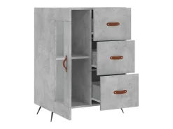 Aparador buffet cómoda armario unidad de almacenamiento organizador cocina salón salón 69,5 x 34 x 90 cm madera contrachapada gris 02_0032051